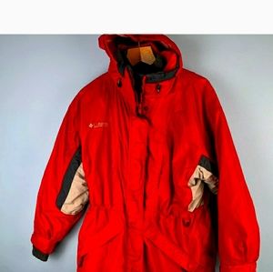Columbia Women's M/L zip out fleece red jacket